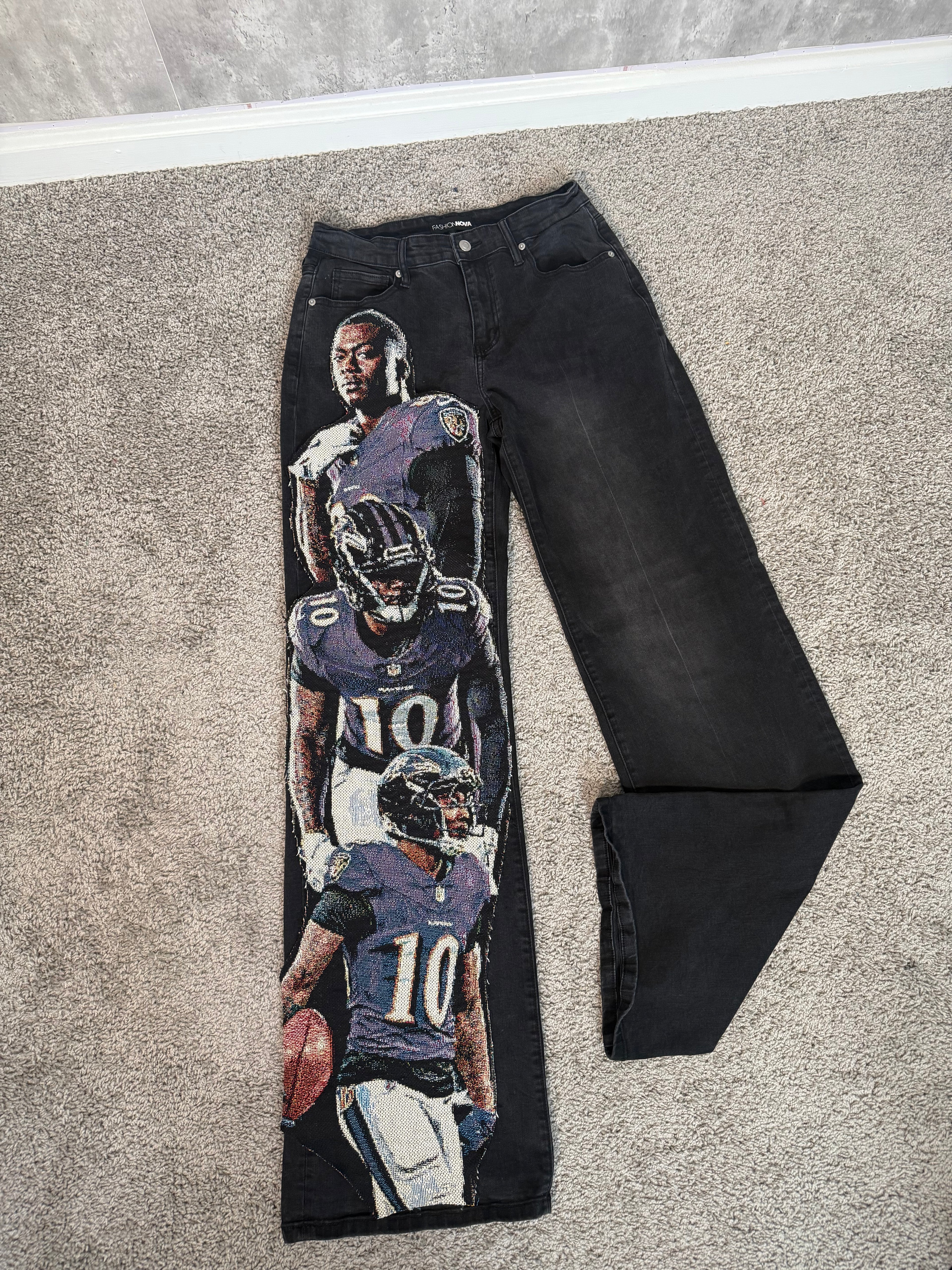 Tapestry Patch Jeans