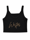 Rhinestoned Signature Name