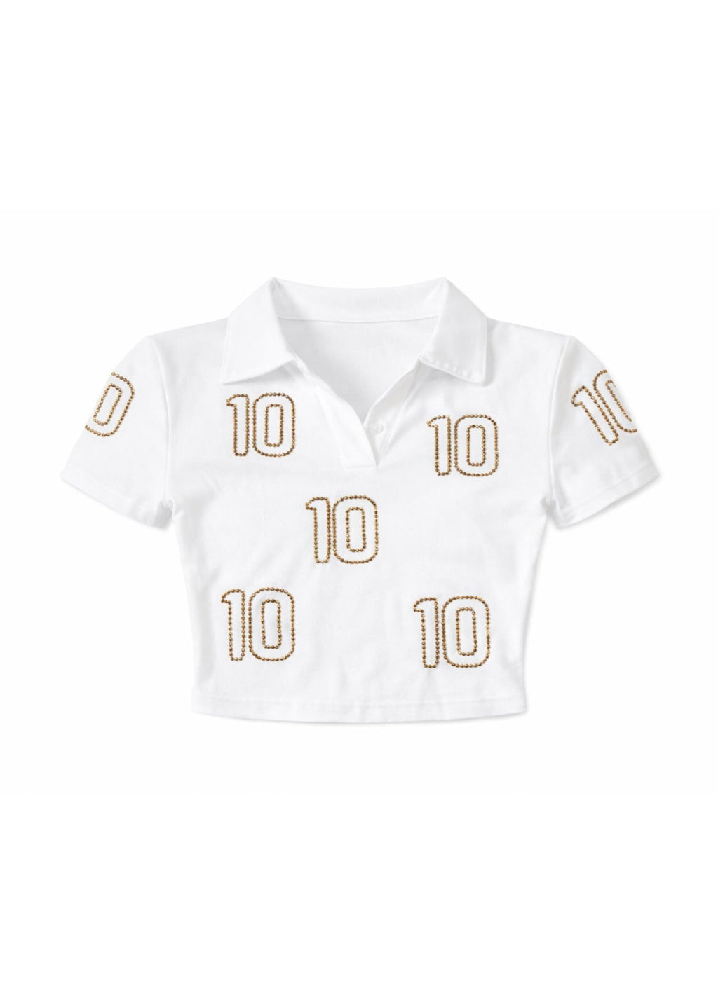 All Over Rhinestoned Outline Numbers