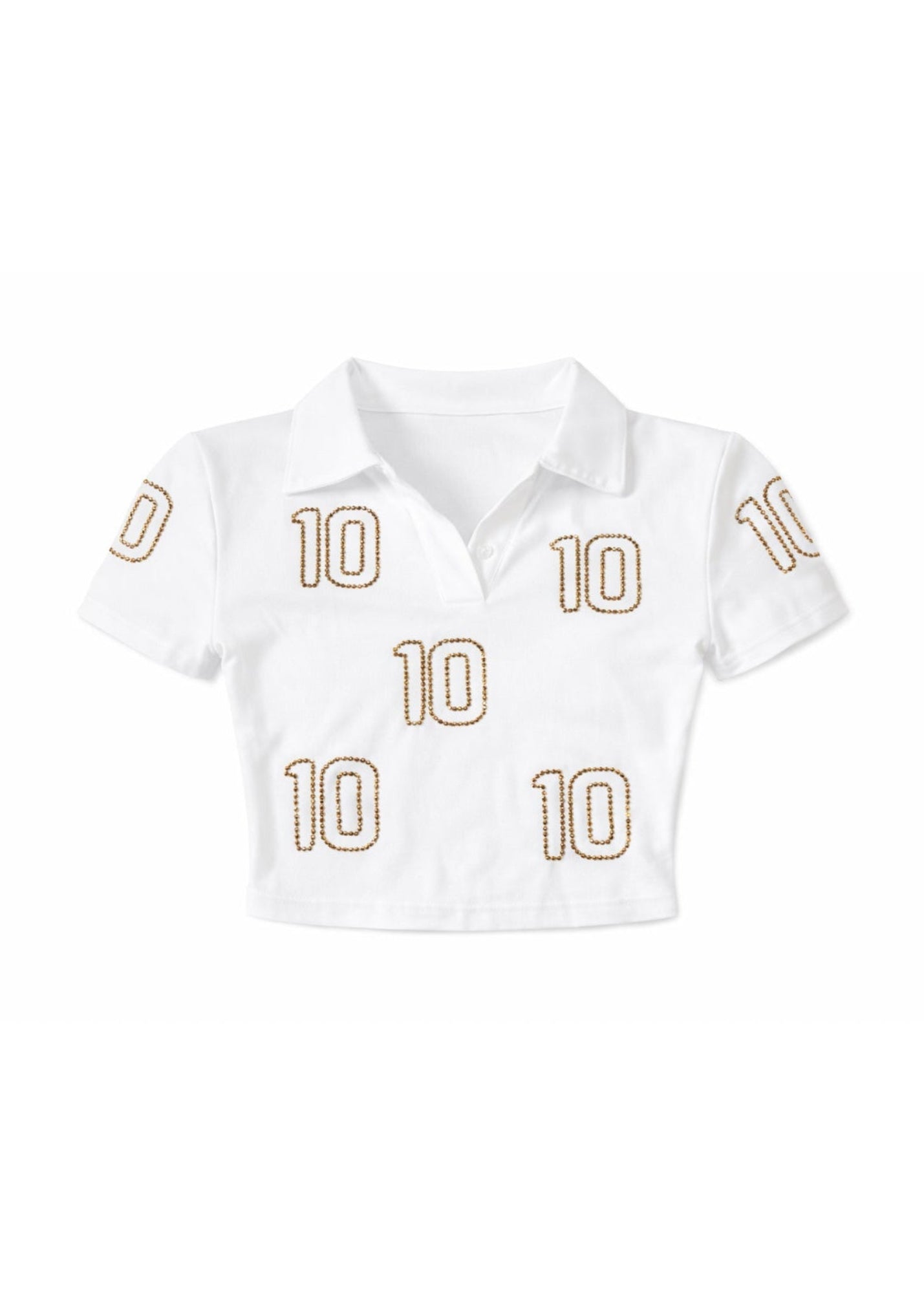 All Over Rhinestoned Outline Numbers