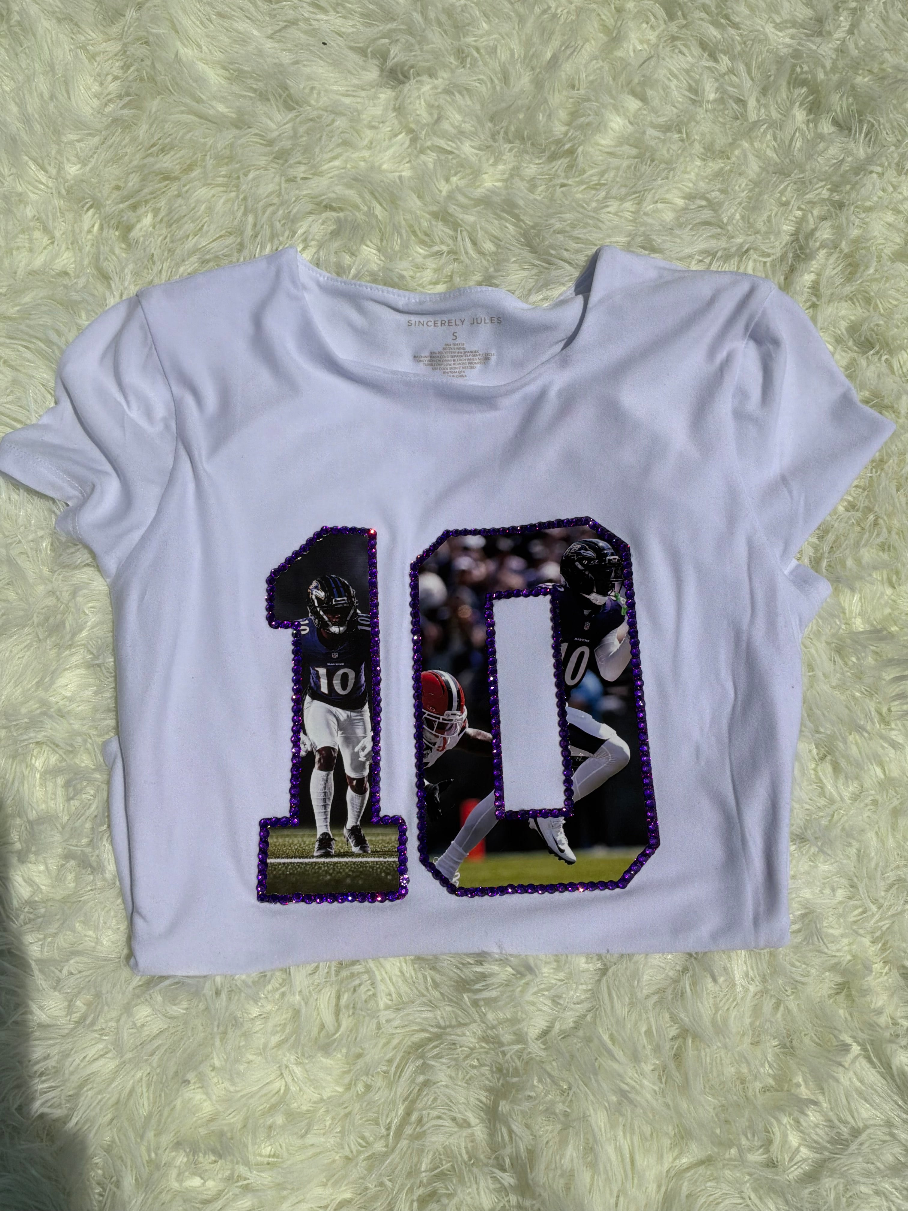 Photo Number with Rhinestone Outline