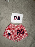 Patchwork Tube Top & Boxer Shorts Set