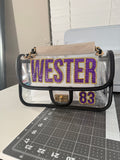 Full Rhinestoned Name & Number Purse
