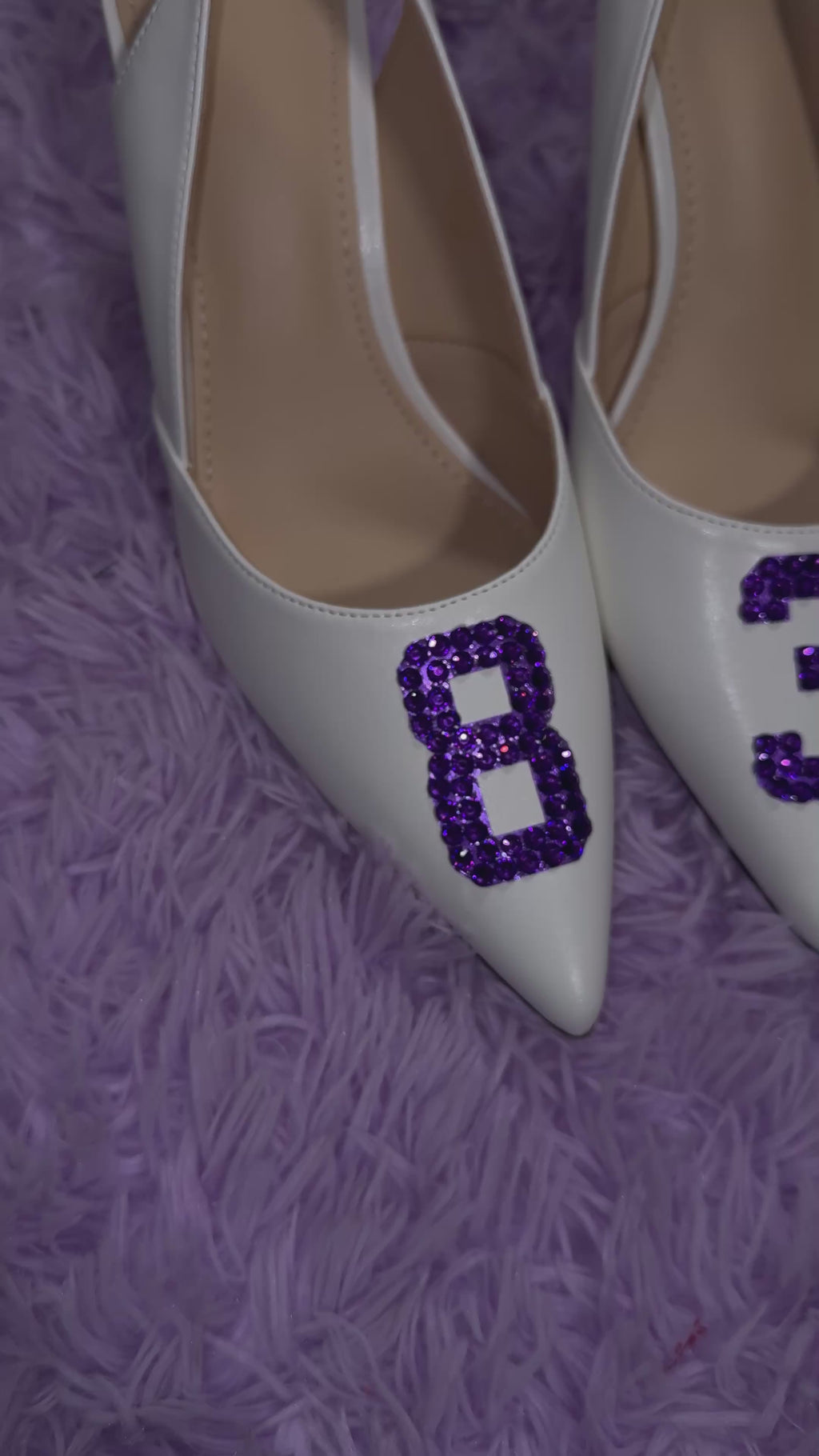 Rhinestoned Number Heels