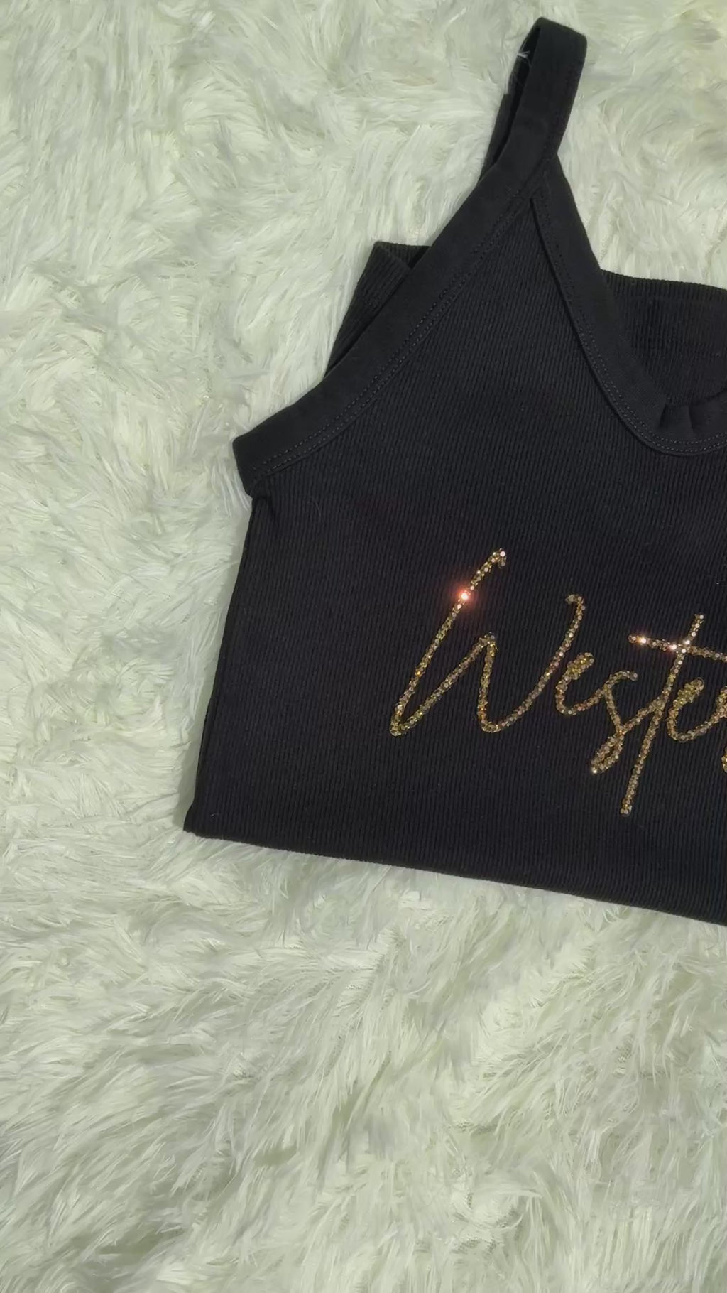 Rhinestoned Signature Name
